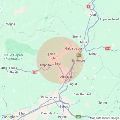 După iezerul Ighiel la ieșirea din padure, Alba